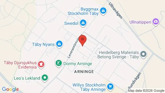 Industrilokaler att hyra i Täby - kort over placeringen